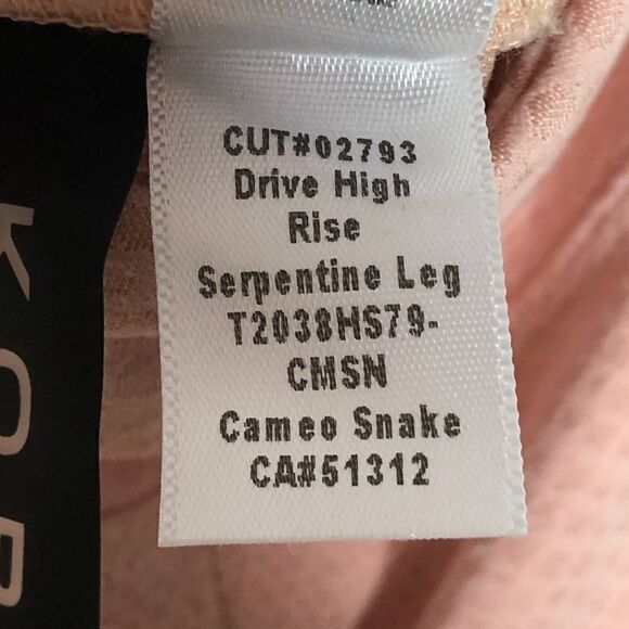 Koral Sz S Peachy Pink Python Athletic Leggings - Picture 5 of 6